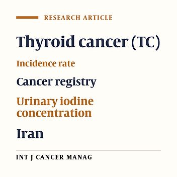 Recent Trends and Geographical Distribution of Thyroid Cancer in Iran from 2004 to 2009