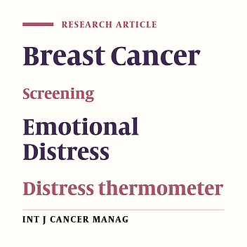 Evaluation of Emotional Distress in Breast Cancer Patients