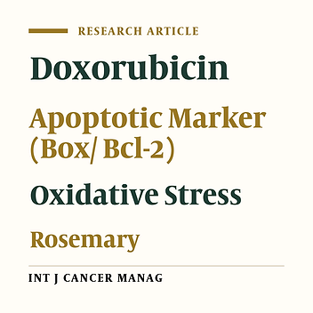 Modulatory Effects of Rosemary Leaves Aqueous Extract on Doxorubicin‐Induced Histological Lesions, Apoptosis and Oxidative Stress in Mice