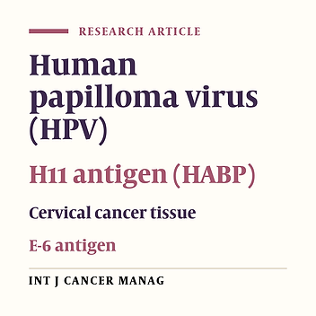 Detection of E-6 Antigen (Human Papilloma Virus-16) and H11B2C2 Antigen (Habp) in Cervical Cancer Tissues