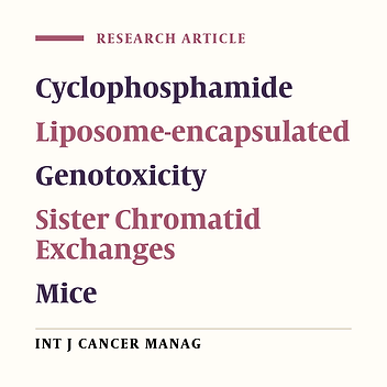 Short-Term Comparative Study of the Cyclophosphamide Genotoxicity Administered Free and LiposomeEncapsulated in Mice