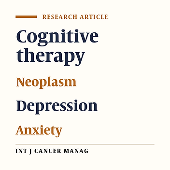 Cover image of the article: Reduction of Deterministic Thinking Among Cancer Patients as a New Method to Increase Psychosocial Adjustments