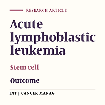 Outcome of Adult Acute Lymphoblastic Leukemia in South East of Iran (Zahedan)