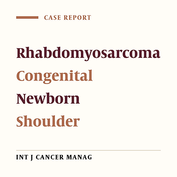 Congenital Rhabdomyosarcoma of Shoulder