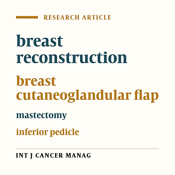 Breast Reconstruction with Contralateral Cutaneo‐ Glandular Flap