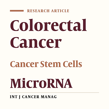 Differential MicroRNA Expression Profile of Colon Cancer Stem Cells Derived from Primary Tumor and HT-29 Cell line