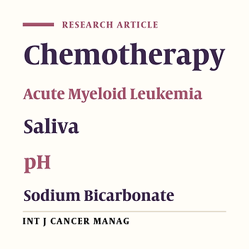 Changes in pH and Sodium Salivary Bicarbonate Among Patients with Acute Myeloid Leukemia Before and After Chemotherapy