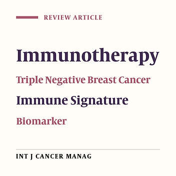 Novel Approaches to Immunotherapy in Triple Negative Breast Cancer