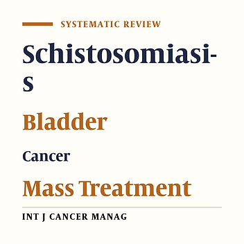 Cover image of the article: Halting Schistosoma haematobium - Associated Bladder Cancer