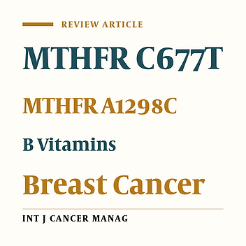 Methylenetetrahydrofolate Reductase (MTHFR) C677T and A1298C Variants, Folate Intake, and Susceptibility to Breast Cancer