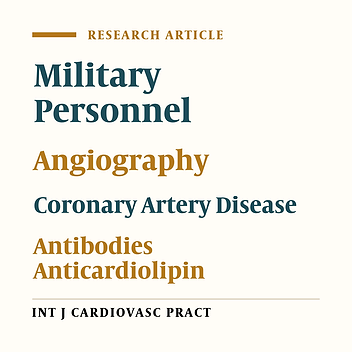 Association of Anticardiolipin Antibodies and Extent of Coronary Artery Disease in Military Personnel and Non Military Population With Acute Coronary Syndrome