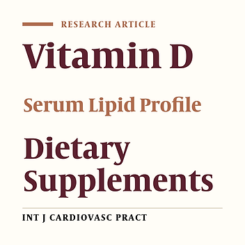 Association of Serum Vitamin D Level and Serum Lipids Profile
