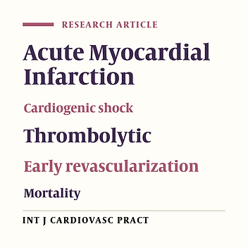 Cardiogenic Shock Following Acute Myocardial  Infarction: A Retrospective Observational Study