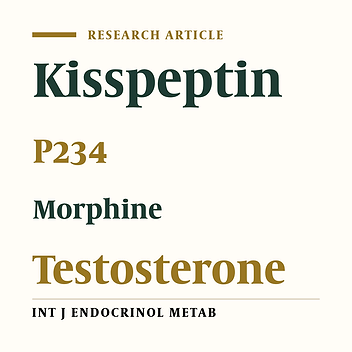 Interactions of Morphine and Peptide 234 on Mean Plasma Testosterone Concentration