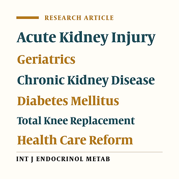 Predictors of Acute Kidney Injury in Geriatric Patients Undergoing Total Knee Replacement Surgery