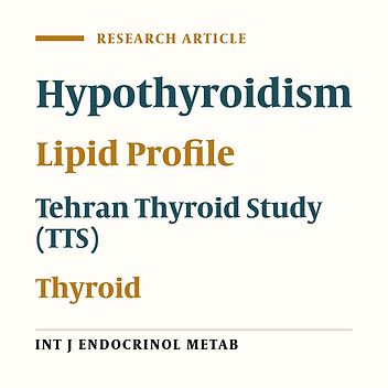 Hypothyroidism and Lipid Levels in a Community Based Study (TTS)