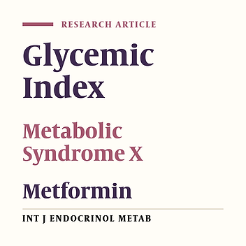 Effect of Low Glycemic Index Diet Versus Metformin on Metabolic Syndrome