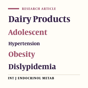 The Association of Dairy Intake With Metabolic Syndrome and Its Components in Adolescents: Tehran Lipid and Glucose Study