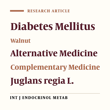 Chemical Composition and the Effect of Walnut Hydrosol on Glycemic Control of Patients With Type 1 Diabetes