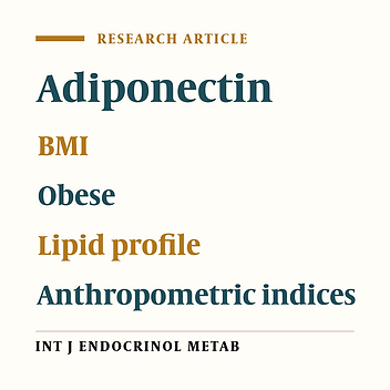 Variation of Adiponectin Levels in Normal and Obese subjects: Possible Correlation with Lipid Profiles