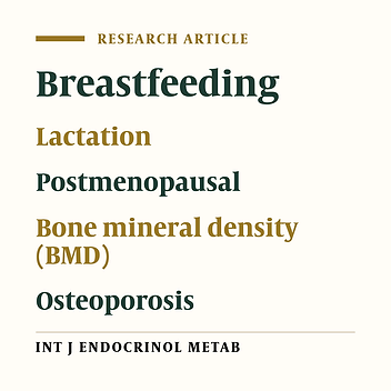 Total duration of breastfeeding is associated with low bone mineral density in Iranian postmenopausal women
