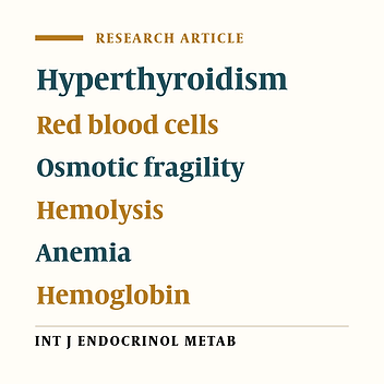 Hematological parameters and osmotic fragility of red blood cells in experimentally induced hyperthyroidism in rats