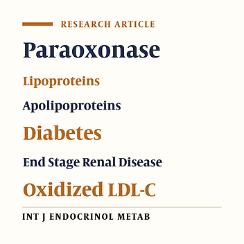 Lipids, Apolipoproteins, Lipid Oxidation and Paraoxonase Enzyme Activity In Diabetic And Non-Diabetic End Stage Renal Disease Patients