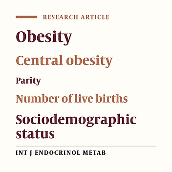 Association Between Parity, Live Birth and the Risk of Obesity in Women