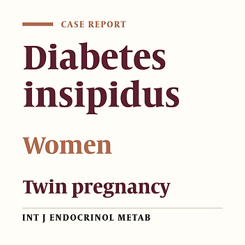 Transient diabetes insipidus in a woman with a twin pregnancy: A case report