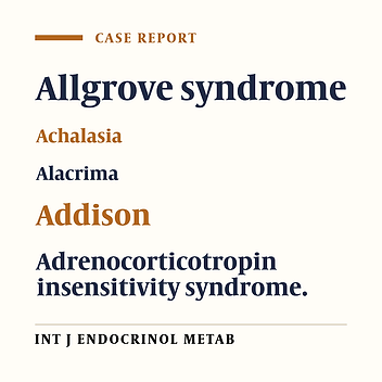 Allgrove Syndrome: A Case Report