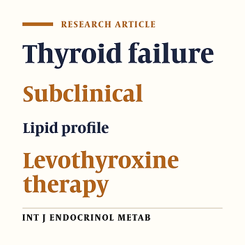 Thyroxine Therapy Improves Serum Lipoproteins and Some Clinical Findings In Patients With Subclinical Hypothyroidism