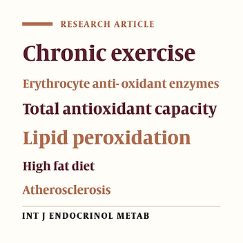 Effects of High Cholesterol Diet and Parallel Chronic Exercise on Erythrocyte Primary Antioxidant Enzymes and Plasma total Antioxidant Capacity In Dutch Rabbits