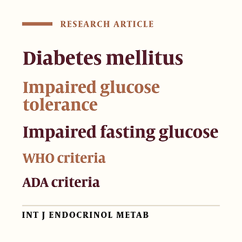 Comparison of ADA and WHO Criteria in Detecting Pattern of Glucose Disorders in a Population-Based Study: Tehran Lipid and Glucose Study