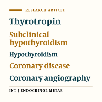 Are Serum Thyrotropin level and Subclinical Hypothyroidism Predisposing Factors for Coronary Artery Disease?