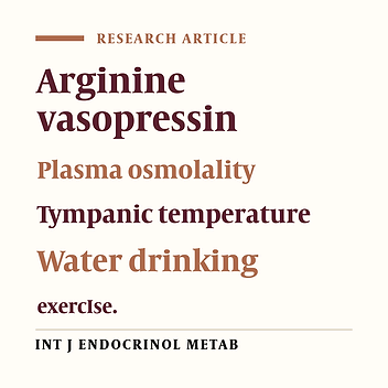 The Combined Effects of Exercise and Post Dehydration Water Drinking on Plasma Argenine Vasopressin, Plasma Osmolality and Body Temperature in Healthy Males