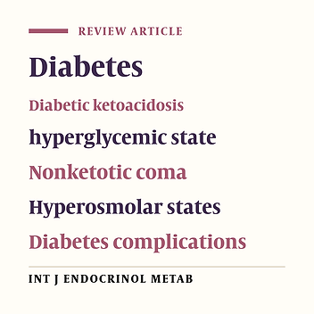 Hyperglycemic Crises in Diabetic Patients