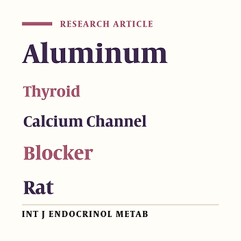 Anti-Thyroid Effect of High Aluminum Intake in Rats