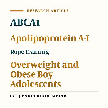 The Effects of Rope Training on Lymphocyte ABCA1 Expression, Plasma ApoA-I and HDL-c in Boy Adolescents