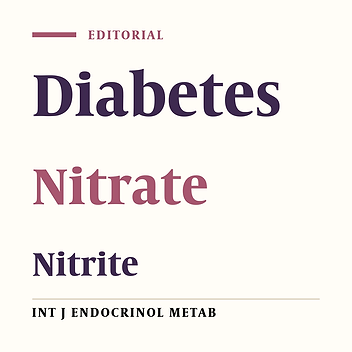 Potential Therapeutic Effects of Nitrate/Nitrite and Type 2 Diabetes Mellitus