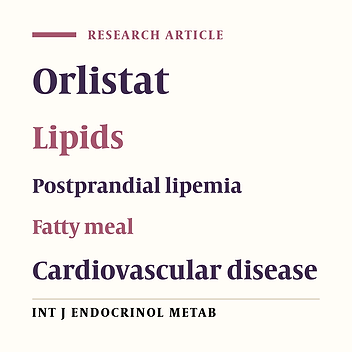 Orlistat Abolishes Postprandial Lipid Peaking