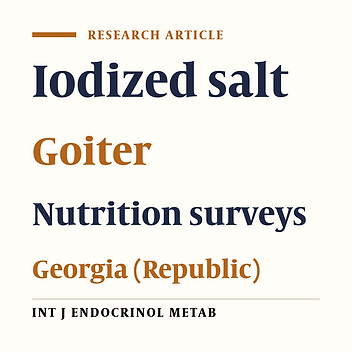Progress toward Eliminating Iodine Deficiency in the Republic of Georgia
