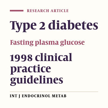 The Effect of the Change in the Definition of Type 2 Diabetes on Patient Demographics