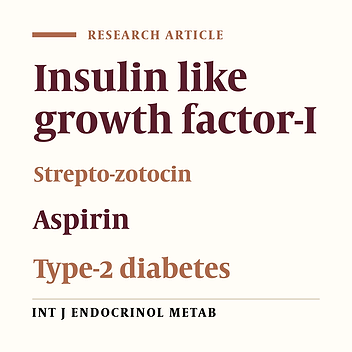 Protective Effect of Aspirin in Relation to IGF-1 in Streptozotocin Induced Type-II Diabetic Rats