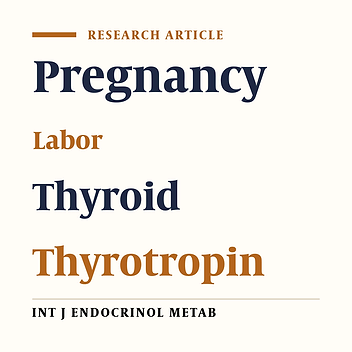 Thyroid Function in Mothers During the Process of Normal Delivery