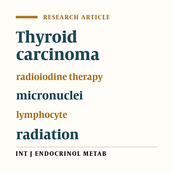 Radioiodine Therapy Induced Cytotoxicity in Patients with Differentiated Thyroid Carcinoma