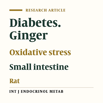 The Effect of Ginger (Zingiber officinale) on Oxidative Stress Status in the Small Intestine of Diabetic Rats
