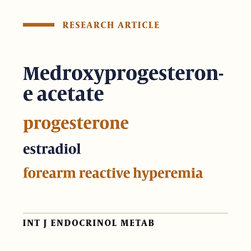 Medroxyprogesterone Acetate and Progesterone, Used Short Term, Do not Adversely Affect Forearm Reactive Hyperemia in Postmenopausal Women on Estradiol Therapy