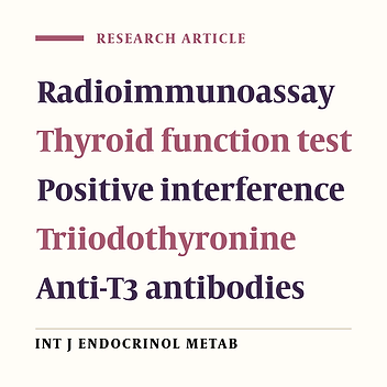 Positive Interference in Triiodothyronine (T3) Assay Using a Radioimmunoassay Kit