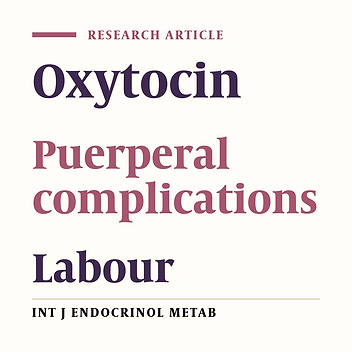 Maternal and Neonatal Oxytocin Levels During Cesarean Section With or Without Labor Pain and Puerperal Complications