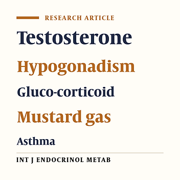 Serum Free Testosterone Levels Among Sulfur Mustard Induced Asthma In Iranian War Veterans 15 Years Postwar: A Case Control Study